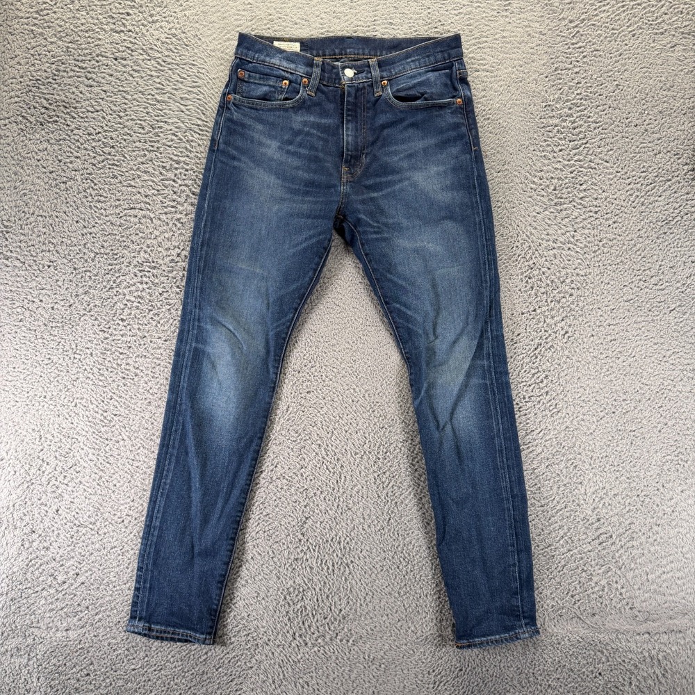 Levi's 512 Jeans Mens 31x32 Blue Cotton Denim Tapered Faded Workwear Stretch